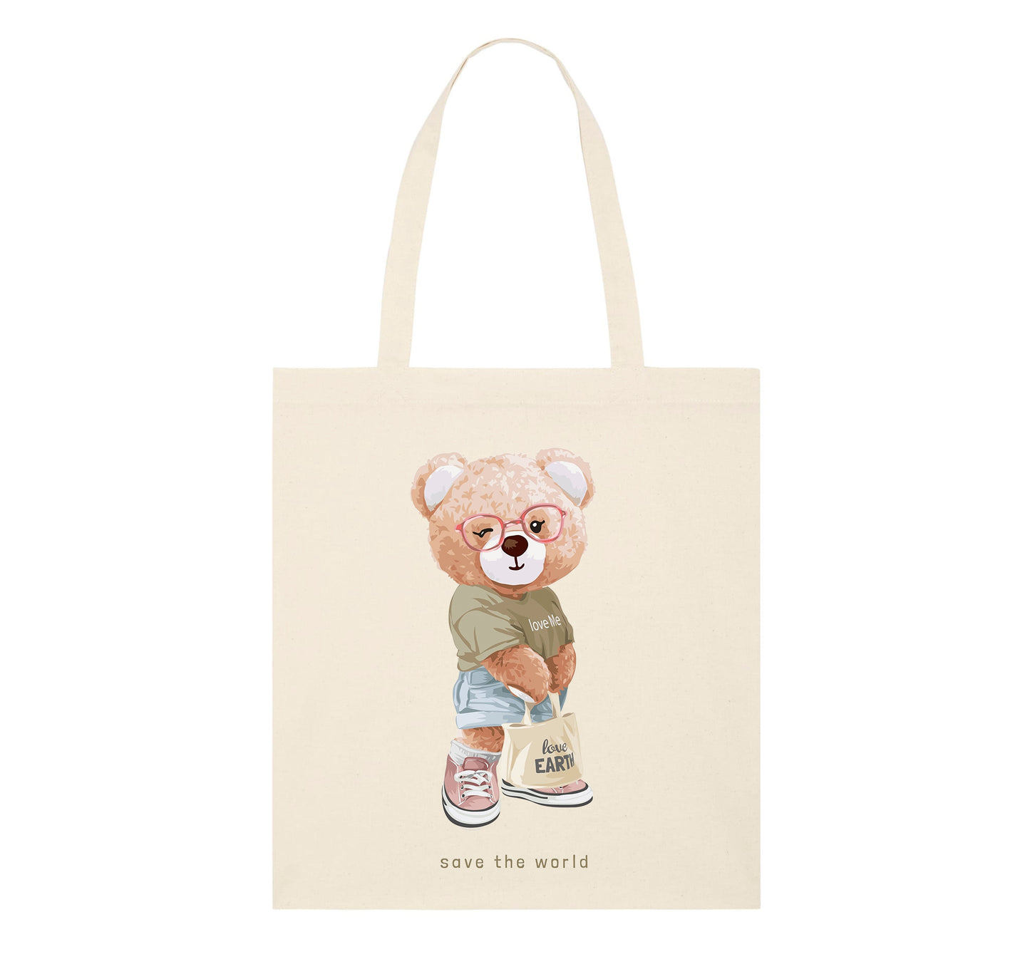 Eco-Friendly Earth Bear Tote Bag