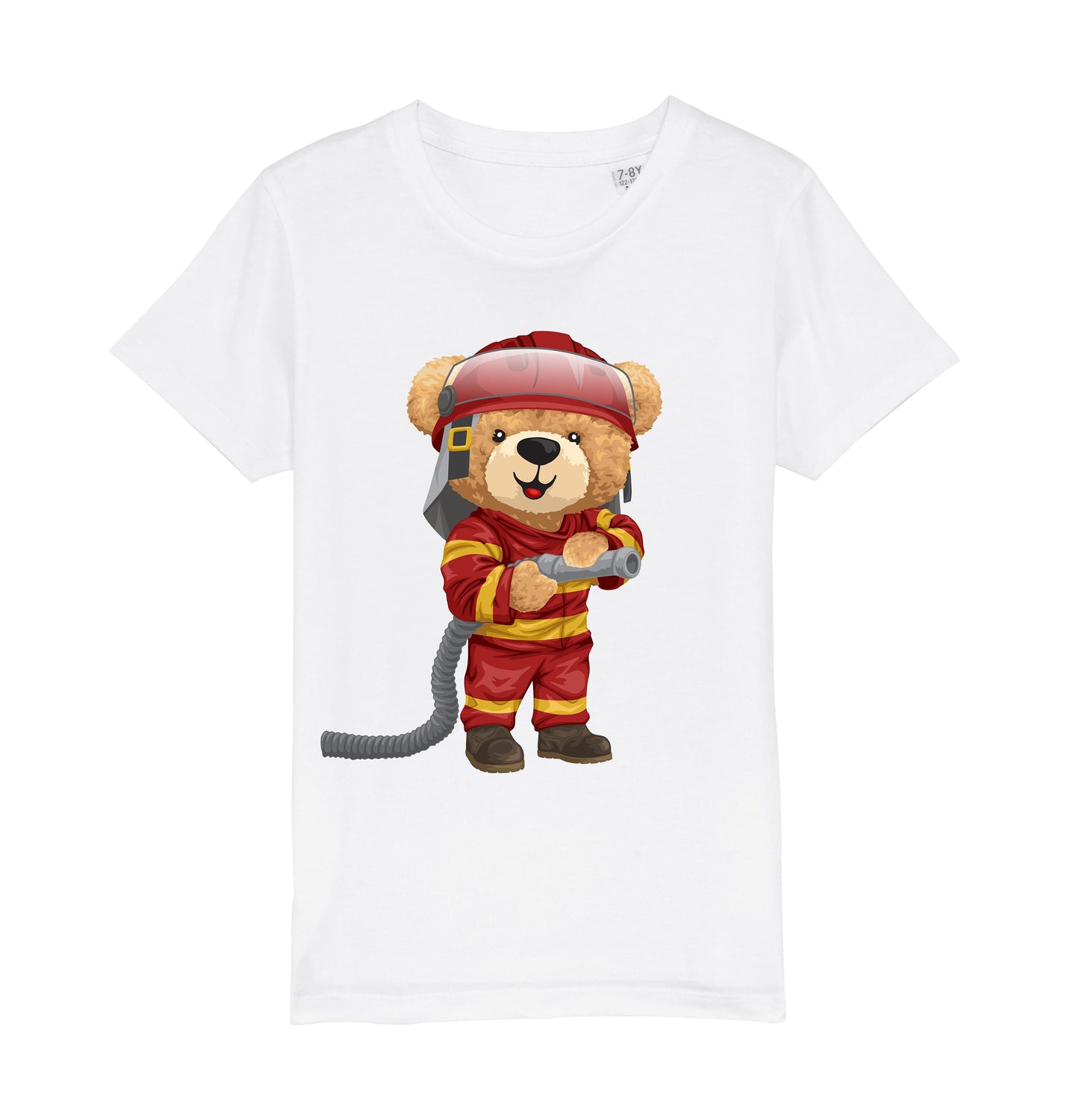 Eco-Friendly Firefighter Bear Kids T-shirt