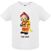 Eco-Friendly Firefighter Bear Baby T-shirt