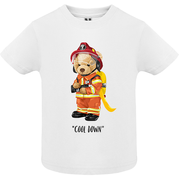 Eco-Friendly Firefighter Bear Baby T-shirt