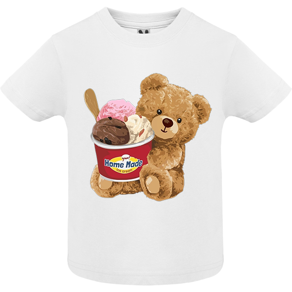Eco-Friendly Ice Cream Bear Baby T-shirt