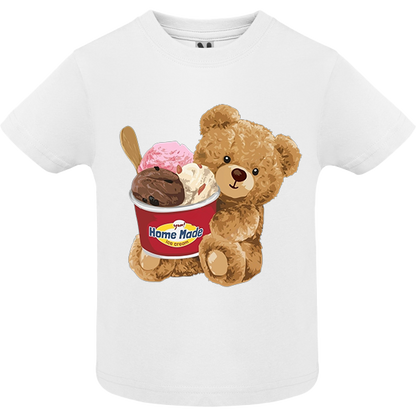 Eco-Friendly Ice Cream Bear Baby T-shirt