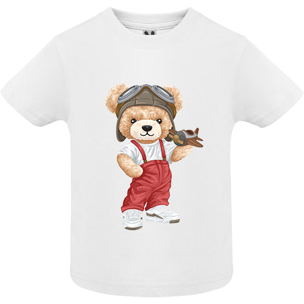 Eco-Friendly Pilot Bear Baby T-shirt