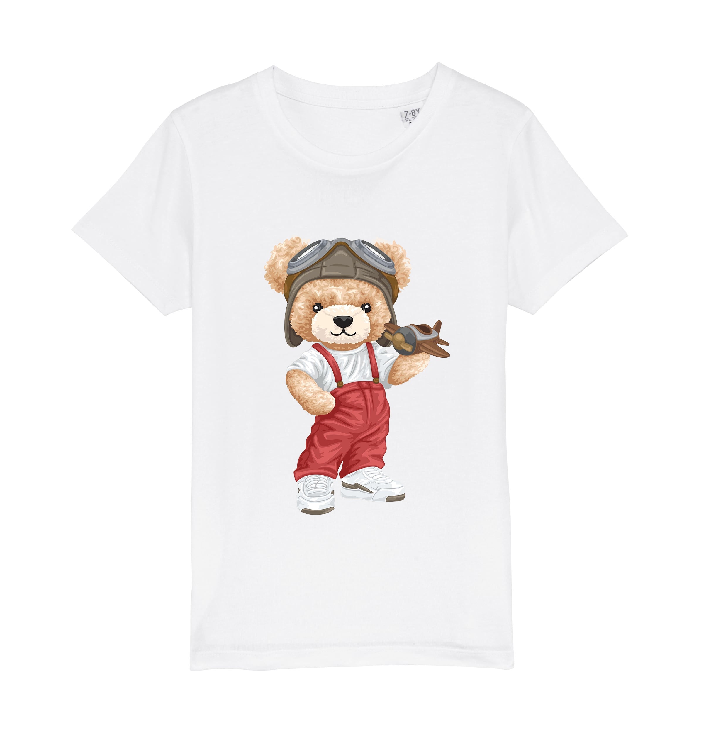 Eco-Friendly Pilot Bear Kids T-shirt