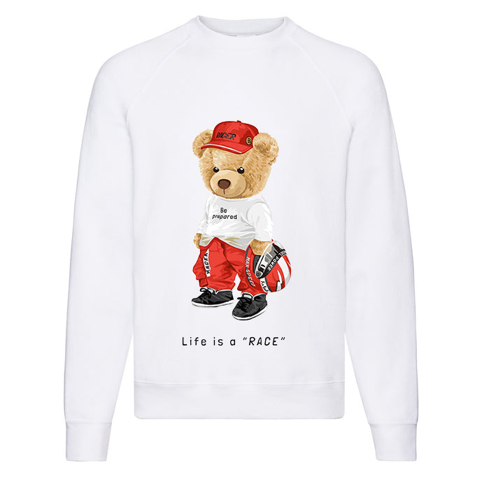 Eco-Friendly Racer Bear Pullover