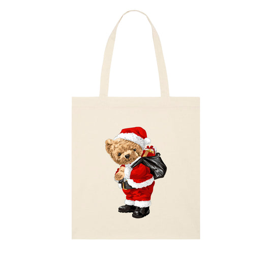 Eco-Friendly Santa Bear Tote Bag