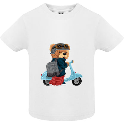 Eco-Friendly Scooter Bear Baby T-shirt