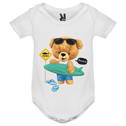 Eco-Friendly Surf Bear Baby Bodysuit