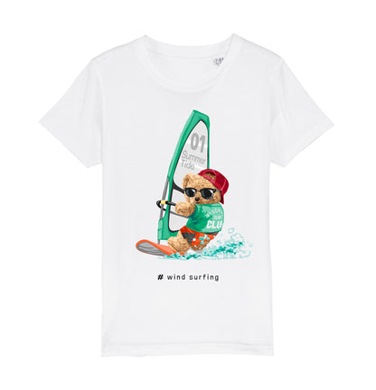 Eco-Friendly Surf Jet Bear Kids T-shirt