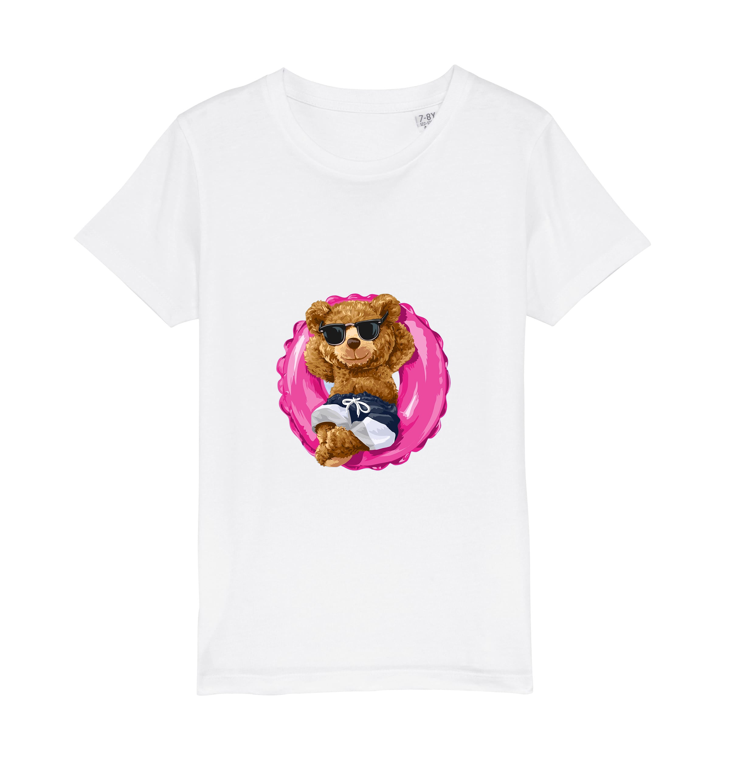 Eco-Friendly Swimming Bear Kids T-shirt