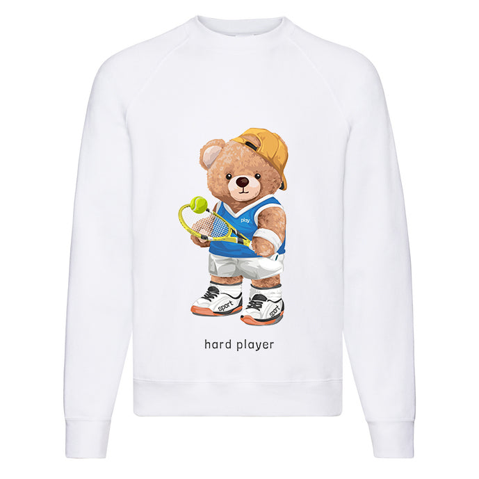 Eco-Friendly Tennis Player Bear Pullover