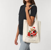 Eco-Friendly Santa Claus Bear Tote Bag