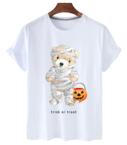 Eco-Friendly Halloween Mummy Bear T-shirt