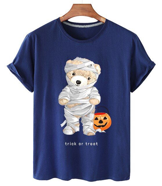 Eco-Friendly Halloween Mummy Bear T-shirt