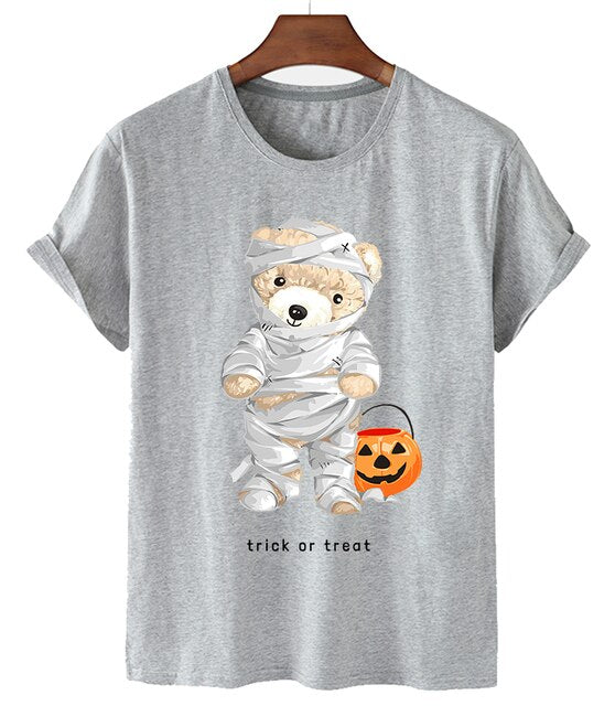 Eco-Friendly Halloween Mummy Bear T-shirt