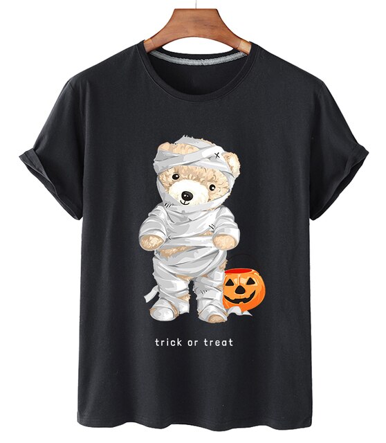 Eco-Friendly Halloween Mummy Bear T-shirt