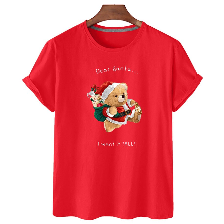 Eco-Friendly Santa Clause Bear T-shirt