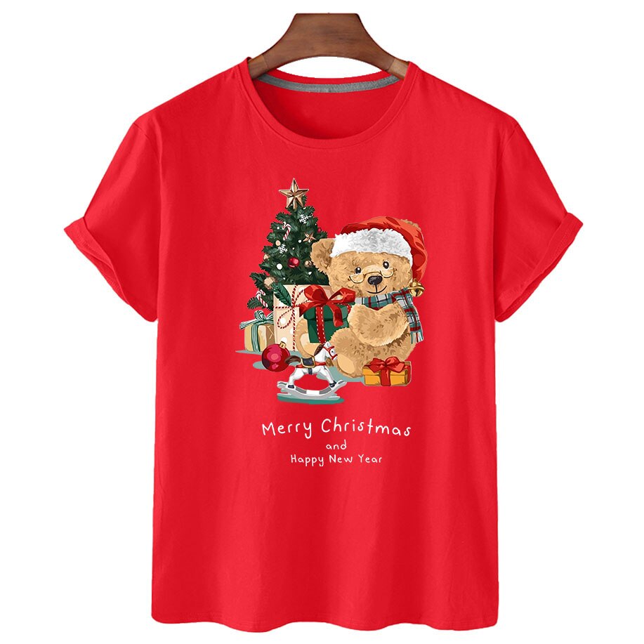 Santa Bear Red Unisex Tee Santa Bear Red Unisex Tee
