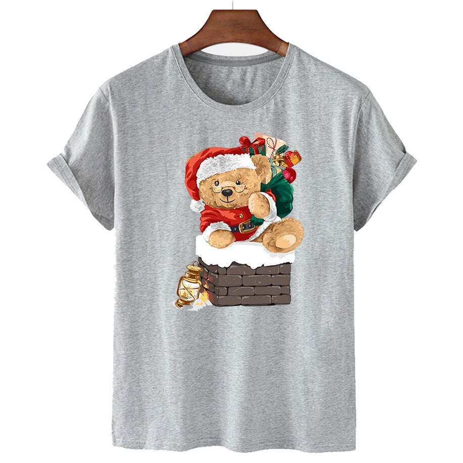 Eco-Friendly Santa Bear T-shirt