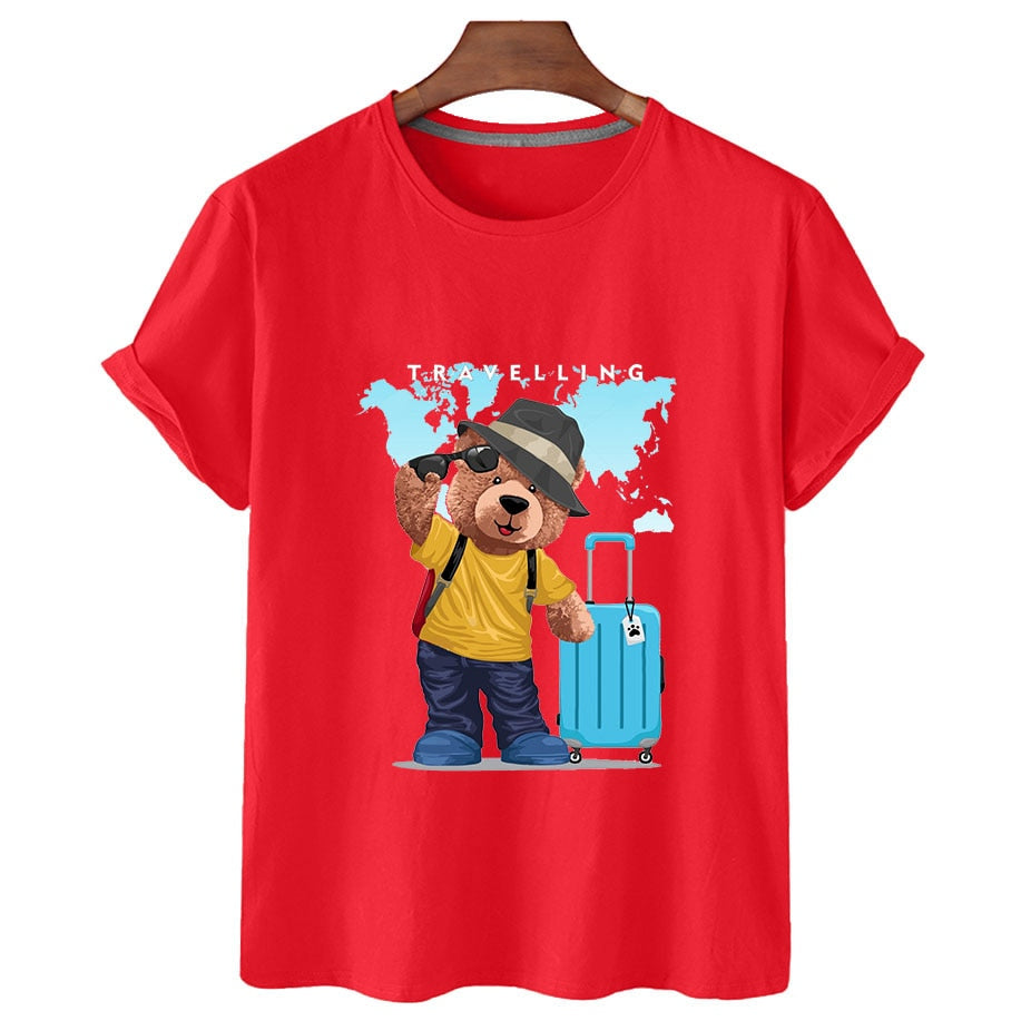 Eco-Friendly Traveling Bear T-shirt
