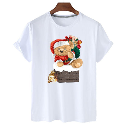 Eco-Friendly Santa Bear T-shirt