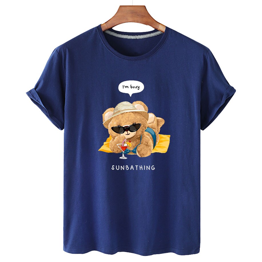 Eco-Friendly Sunbathing Bear T-shirt