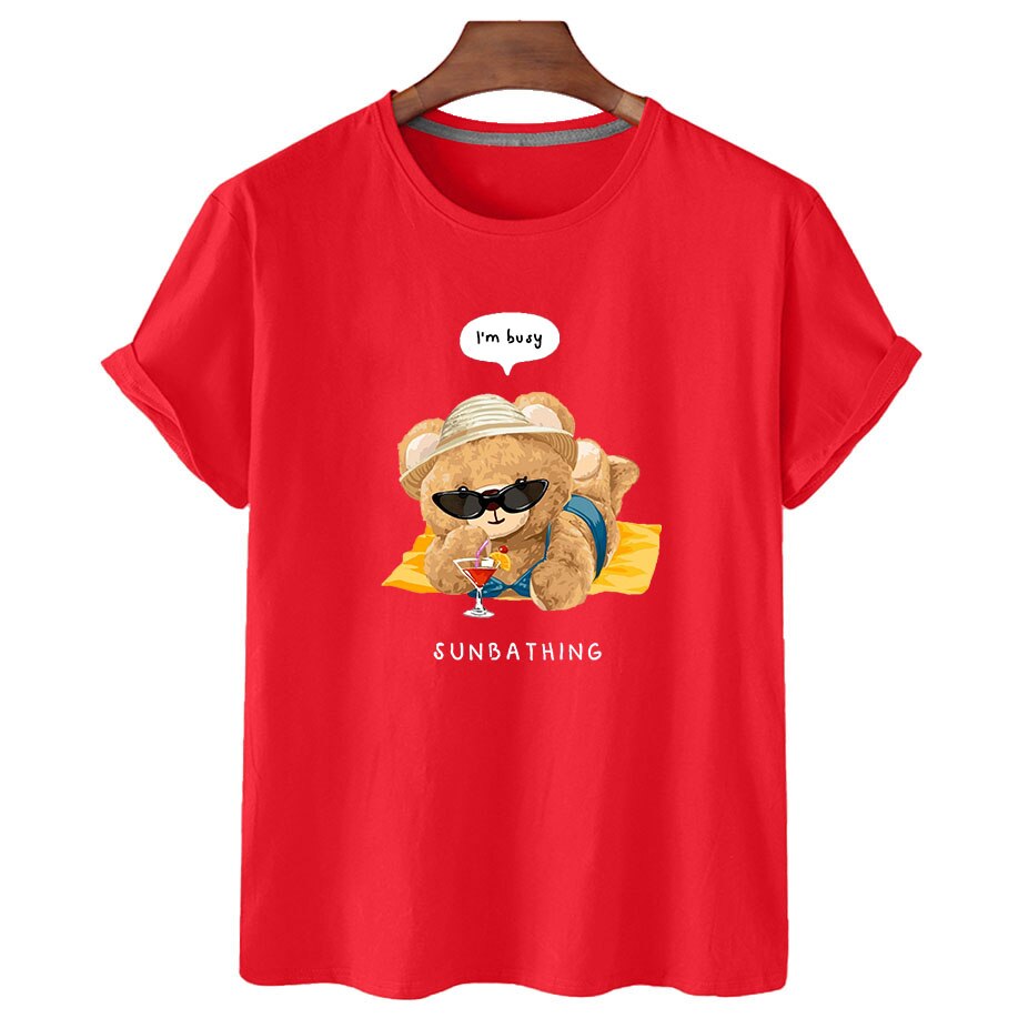 Eco-Friendly Sunbathing Bear T-shirt