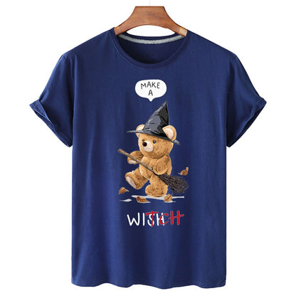 Eco-Friendly Halloween Witch Bear T-shirt