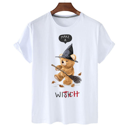 Eco-Friendly Halloween Witch Bear T-shirt