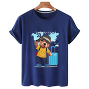 Eco-Friendly Traveling Bear T-shirt