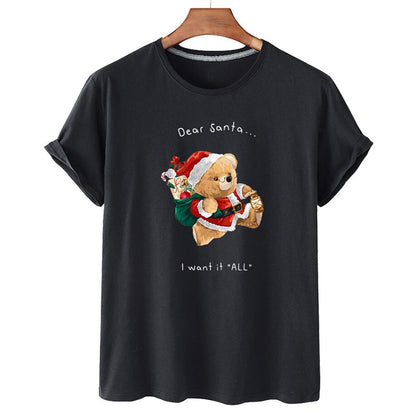 Eco-Friendly Santa Clause Bear T-shirt