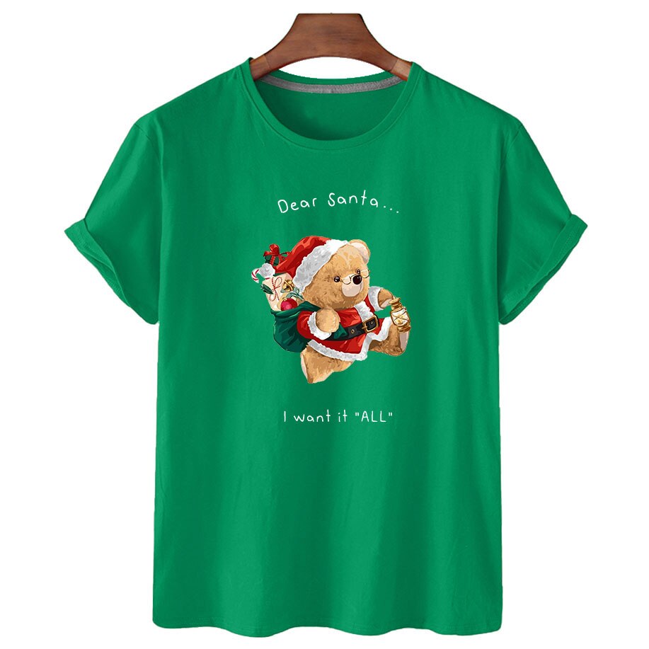 Eco-Friendly Santa Clause Bear T-shirt
