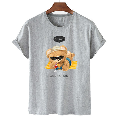 Eco-Friendly Sunbathing Bear T-shirt