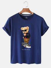 Eco-Friendly Text and Skate Bear T-shirt