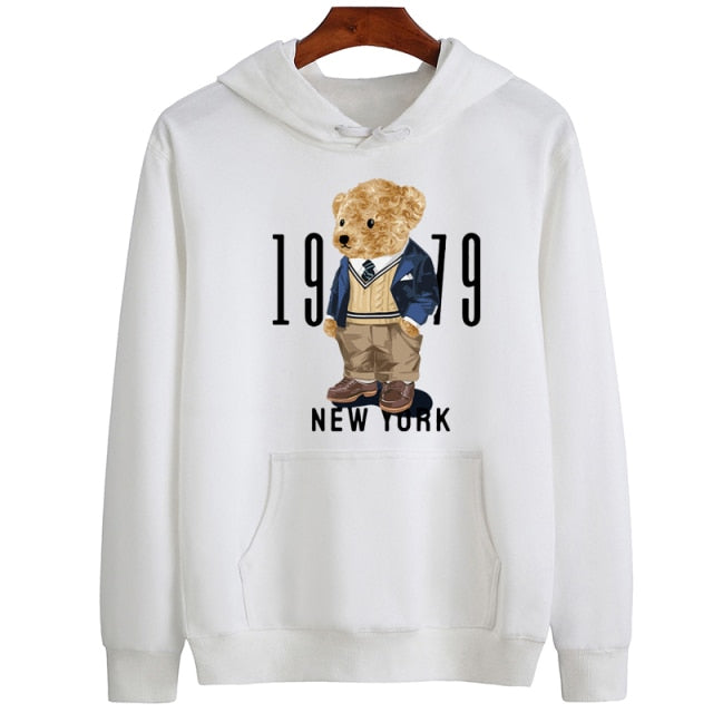 Eco-Friendly New York Bear Hoodie