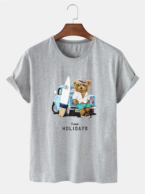 Eco-Friendly Beach Bear T-shirt