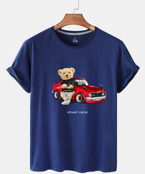 Eco-Friendly Street Racer Bear T-shirt