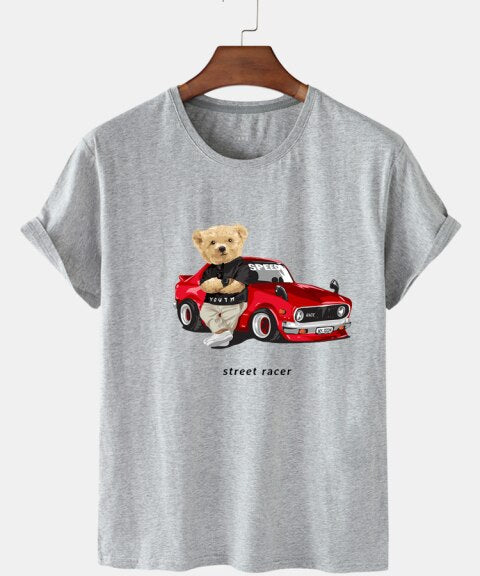 Eco-Friendly Street Racer Bear T-shirt