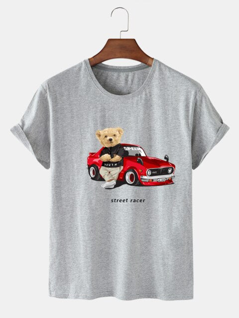 Eco-Friendly Street Racer Bear T-shirt