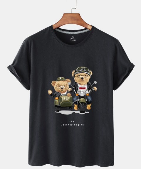 Eco-Friendly Journey Bike Bear T-shirt