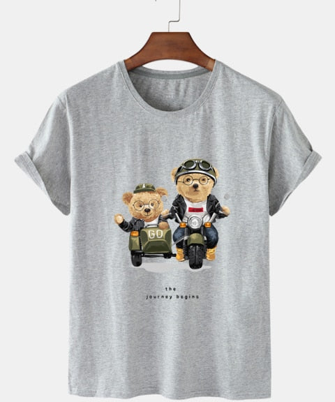 Eco-Friendly Journey Bike Bear T-shirt