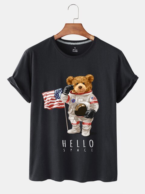 Eco-Friendly Space Bear T-shirt