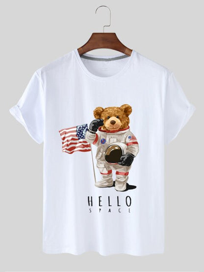 Eco-Friendly Space Bear T-shirt