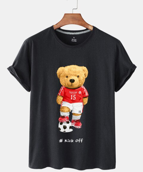 Eco-Friendly Soccer Bear T-shirt