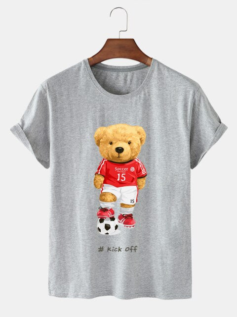 Eco-Friendly Soccer Bear T-shirt