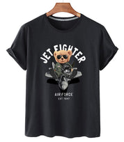 Eco-Friendly Jet Fighter Bear T-shirt