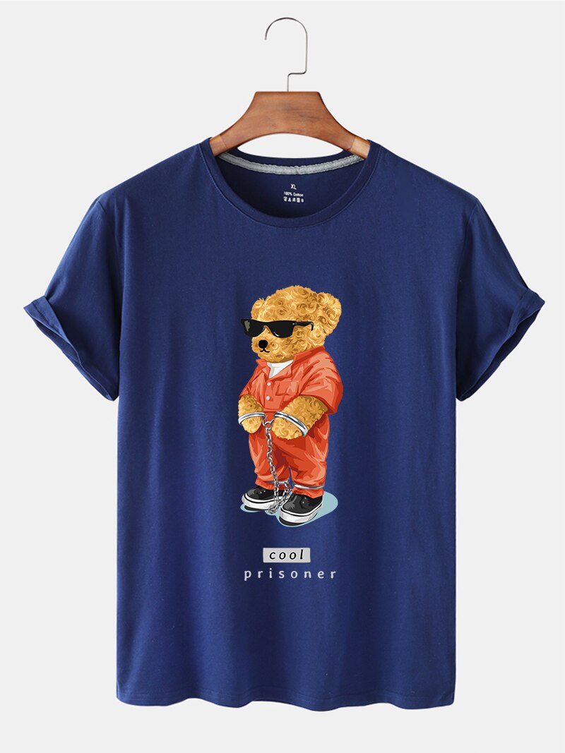 Eco-Friendly Cool Prisoner Bear T-shirt