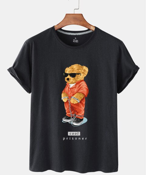 Eco-Friendly Cool Prisoner Bear T-shirt