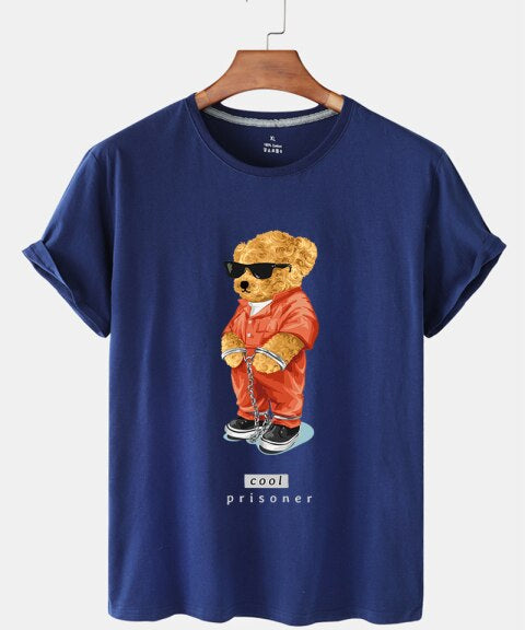 Eco-Friendly Cool Prisoner Bear T-shirt