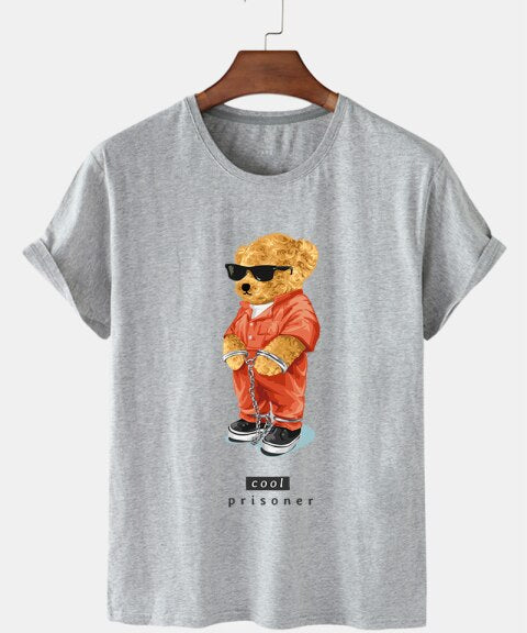 Eco-Friendly Cool Prisoner Bear T-shirt